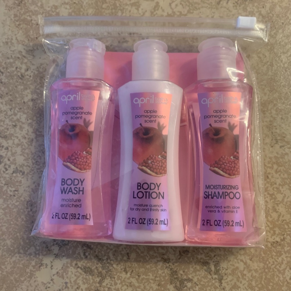 April Bath & Shower Travel Size Set.